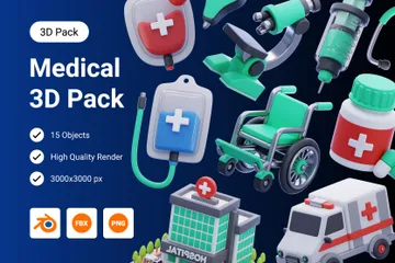 Medical & Doctor 3D Icon Pack