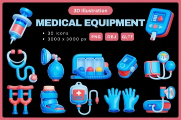 Medical Equipment 3D Icon Pack