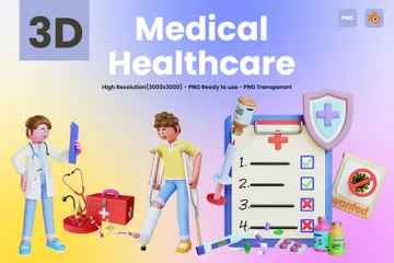 医療ヘルスケア 3D Illustrationパック