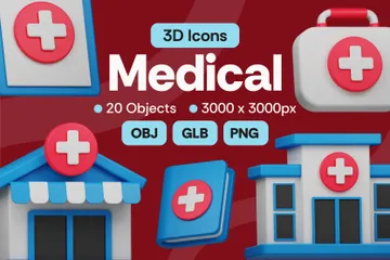 Medical & Healthcare 3D Icon Pack