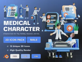 医療用男性バージョン 3D Illustrationパック