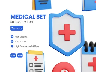 Medical Set 3D Icon Pack