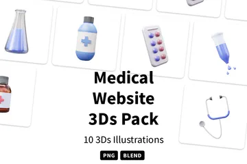 Medical Website 3D Icon Pack