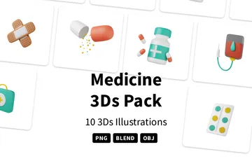 Medicamento Paquete de Icon 3D