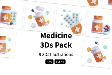 Medicamento Paquete de Icon 3D