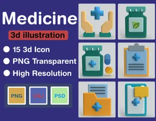 Medicamento Paquete de Icon 3D