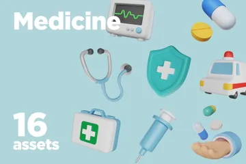 Medicamento Paquete de Icon 3D