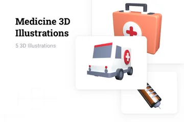 Medicamento Paquete de Illustration 3D