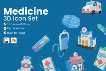 Medicamento Paquete de Illustration 3D