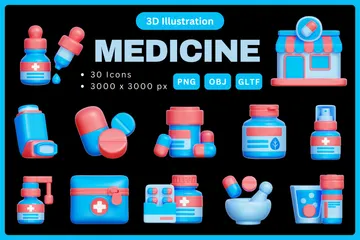 Medicine 3D Icon Pack