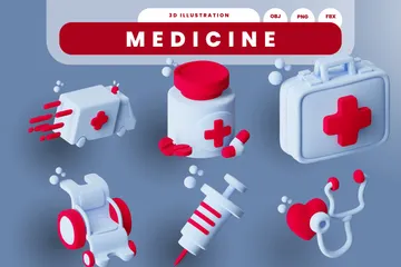 Medicine 3D Icon Pack