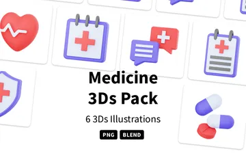 Medicine 3D Icon Pack