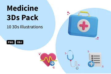 Medicine 3D Icon Pack