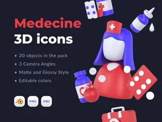 Medicine 3D Illustration Pack