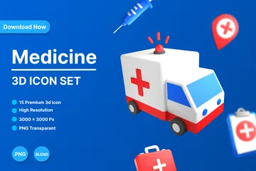 Medicine 3D Icon Pack