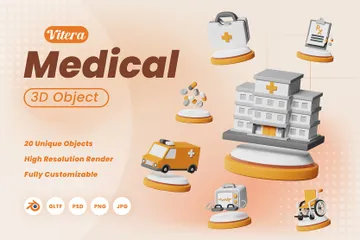 Médico Paquete de Icon 3D