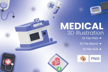 Médico Paquete de Icon 3D