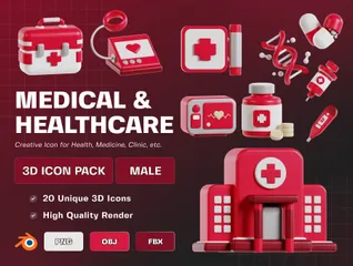 Médico Paquete de Icon 3D