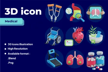 Médico Paquete de Icon 3D