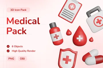 Médico Paquete de Icon 3D