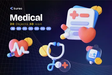 Médico Pacote de Icon 3D