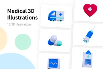 Médico Paquete de Illustration 3D