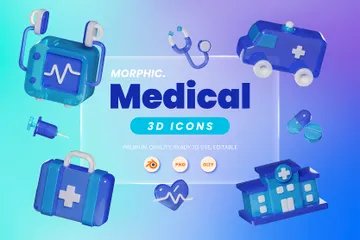 Médico Pacote de Icon 3D