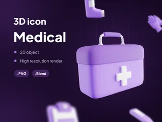 Médico Pacote de Icon 3D
