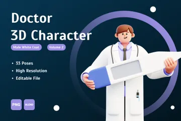 Personagem Médico Volume 2 Pacote de Illustration 3D