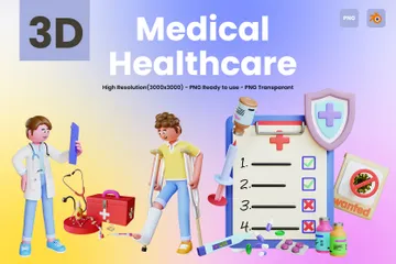 Atención Médica Paquete de Illustration 3D