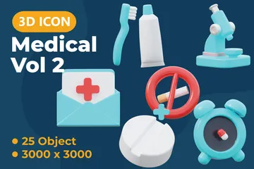 Médico vol2 Paquete de Icon 3D