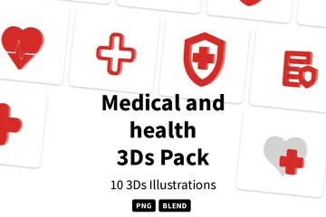 Medicina y salud Paquete de Icon 3D