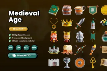 Medieval Age 3D Icon Pack