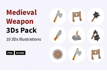 Medieval Weapon 3D Icon Pack