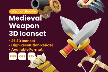 Medieval Weapon 3D Icon Pack