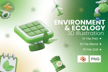 Medio ambiente y ecología Paquete de Icon 3D