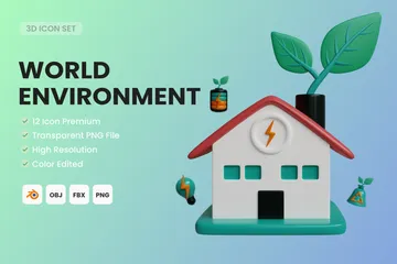 Medio ambiente mundial Paquete de Icon 3D