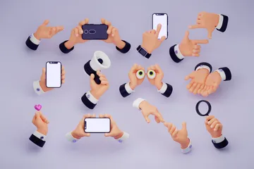 Medios de mano Paquete de Icon 3D