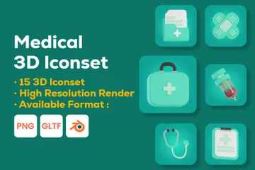 Medizinisch 3D Icon Pack