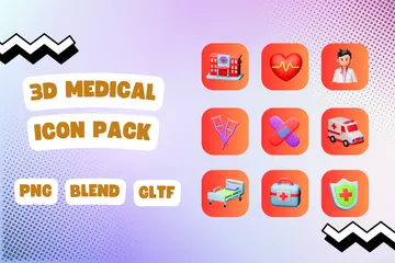 Medizinisch 3D Icon Pack