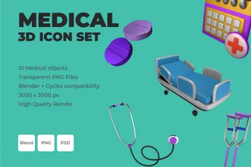 Medizinisch 3D Illustration Pack