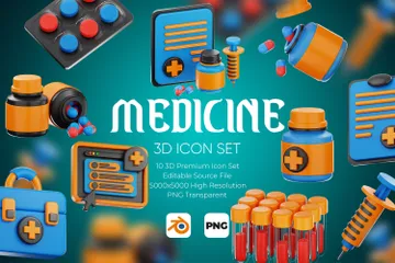 Medizin 3D Icon Pack