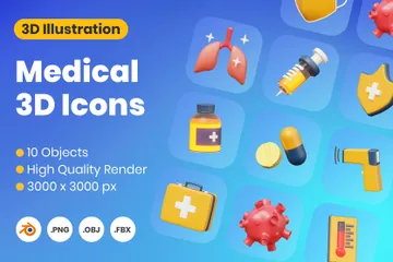 Medizinisch 3D Illustration Pack