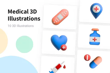 Medizinisch 3D Illustration Pack