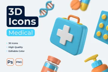 Medizinisch 3D Illustration Pack