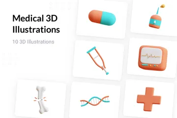 Medizinisch 3D Illustration Pack