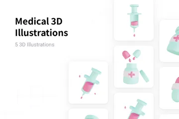 Medizinisch 3D Illustration Pack