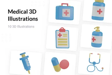 Medizinisch 3D Illustration Pack