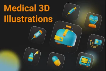 Medizinisch 3D Illustration Pack