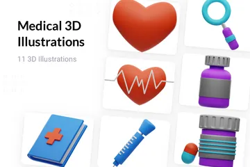 Medizinisch 3D Illustration Pack